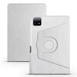 For Xiaomi Pad 6 Pro / Pad 6 Acrylic 360 Degree Rotation Holder Tablet Leather Case(Fog Grey)