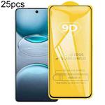 For vivo X100s 25pcs 9D Full Glue Screen Tempered Glass Film