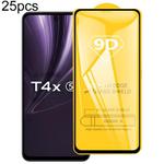 For vivo T4x 25pcs 9D Full Glue Screen Tempered Glass Film