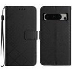 For Google Pixel 8 Pro Rhombic Grid Texture Leather Phone Case(Black)