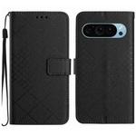 For Google Pixel 9 Pro Rhombic Grid Texture Leather Phone Case(Black)