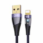 TOTU BT-018 Ming Series 3A USB to 8 Pin Fast Charging Data Cable, Length:1.5m(Purple)