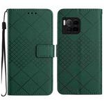 For T-Mobile REVVL 7 Pro 5G Rhombic Grid Texture Leather Phone Case(Green)