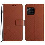 For T-Mobile REVVL 7 Pro 5G Rhombic Grid Texture Leather Phone Case(Brown)