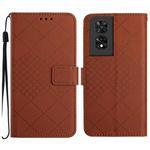 For TCL 50 SE/40 NxtPaper 4G Rhombic Grid Texture Leather Phone Case(Brown)