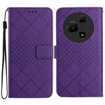 For TCL 60 NxtPaper 4G Rhombic Grid Texture Leather Phone Case(Purple)