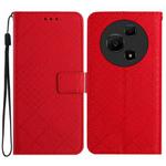 For TCL 60 NxtPaper 4G Rhombic Grid Texture Leather Phone Case(Red)