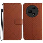 For TCL 60 NxtPaper 4G Rhombic Grid Texture Leather Phone Case(Brown)