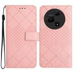 For TCL 60 NxtPaper 4G Rhombic Grid Texture Leather Phone Case(Pink)