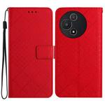 For TCL 60 5G Rhombic Grid Texture Leather Phone Case(Red)
