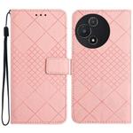 For TCL 60 5G Rhombic Grid Texture Leather Phone Case(Pink)
