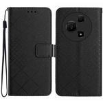 For TCL 60 SE / 605 Rhombic Grid Texture Leather Phone Case(Black)