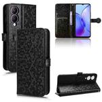 For vivo Y17s 4G Honeycomb Dot Texture Leather Phone Case(Black)