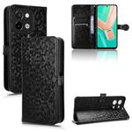 For vivo Y28 4G Honeycomb Dot Texture Leather Phone Case(Black)