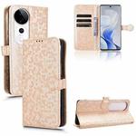 For vivo S19 Pro Honeycomb Dot Texture Leather Phone Case(Gold)