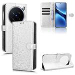 For vivo X200 Pro 5G Honeycomb Dot Texture Leather Phone Case(Silver)