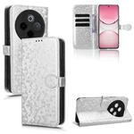 For vivo Y300 Pro 5G / iQOO Z10 5G India Honeycomb Dot Texture Leather Phone Case(Silver)