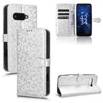 For Kyocera Digno SX4 / BX3 Honeycomb Dot Texture Leather Phone Case(Silver)