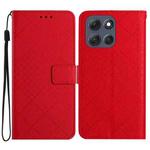 For Motorola Moto G86 5G Rhombic Grid Texture Leather Phone Case(Red)
