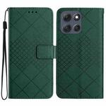 For Motorola Moto G86 5G Rhombic Grid Texture Leather Phone Case(Green)
