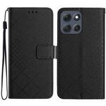 For Motorola Moto G56 5G Rhombic Grid Texture Leather Phone Case(Black)