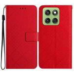 For Motorola Edge 60 Pro Rhombic Grid Texture Leather Phone Case(Red)