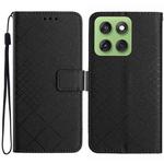 For Motorola Edge 60 Pro Rhombic Grid Texture Leather Phone Case(Black)
