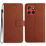For Motorola Edge 60 Neo 5G Rhombic Grid Texture Leather Phone Case(Brown)