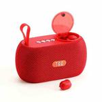 T&G TG810 2 in 1 Portable Outdoor Speaker + Mini Wireless Bluetooth Earphone(Red)