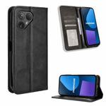 For Fairphone 5 Magnetic Buckle Retro Texture Leather Phone Case(Black)