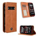 For Kyocera Torque G06 KYG03 Magnetic Buckle Retro Texture Leather Phone Case(Brown)