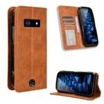 For Kyocera DuraForce EX KC-S703 / KY-51D Magnetic Buckle Retro Texture Leather Phone Case(Brown)