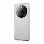 For Huawei Mate 50 Pro Frameless Metallic Paint Skin Feel Phone Case(Silver)