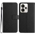 For Realme 15 5G Global / 15 Pro 5G Global Rhombic Grid Texture Leather Phone Case(Black)