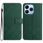 For Realme 15T 5G Rhombic Grid Texture Leather Phone Case(Green)