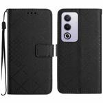 For OPPO A80 EU / A3 Pro Global Rhombic Grid Texture Leather Phone Case(Black)