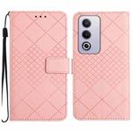 For OPPO A80 EU / A3 Pro Global Rhombic Grid Texture Leather Phone Case(Pink)