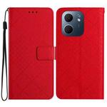 For OPPO A5x 4G Global / 5G Global Rhombic Grid Texture Leather Phone Case(Red)