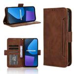 For Fairphone 5 Skin Feel Calf Texture Card Slots Leather Phone Case(Brown)