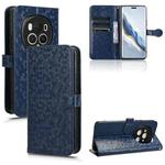 For Honor Magic6 Pro Honeycomb Dot Texture Leather Phone Case(Blue)