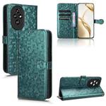 For Honor 200 5G Honeycomb Dot Texture Leather Phone Case(Green)