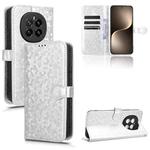 For Honor Magic7 5G Honeycomb Dot Texture Leather Phone Case(Silver)