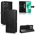 For Honor X8c 4G Honeycomb Dot Texture Leather Phone Case(Black)