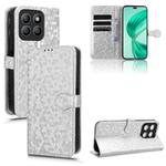 For Honor X8c 4G Honeycomb Dot Texture Leather Phone Case(Silver)