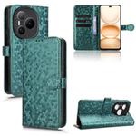 For Honor Power 5G Honeycomb Dot Texture Leather Phone Case(Green)