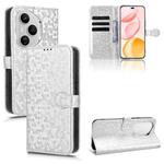 For Honor 400 Pro Global 160.8mm Honeycomb Dot Texture Leather Phone Case(Silver)