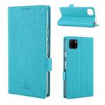 For Huawei Y5p / Honor 9S ViLi Side Button Magnetic Suction Type Shockproof TPU + PU Horizontal Flip Protective Case with Card Slot & Holder & Wallet(Blue)
