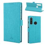 For Huawei Y6p ViLi Side Button Magnetic Suction Type Shockproof TPU + PU Horizontal Flip Protective Case with Card Slot & Holder & Wallet(Blue)