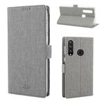 For Huawei Y7p / P40 lite E ViLi Side Button Magnetic Suction Type Shockproof TPU + PU Horizontal Flip Protective Case with Card Slot & Holder & Wallet(Grey)