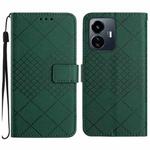 For vivo Y77 5G / Y77e 5G / Y22s 4G Global Rhombic Grid Texture Leather Phone Case(Green)